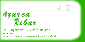 azurea ribar business card